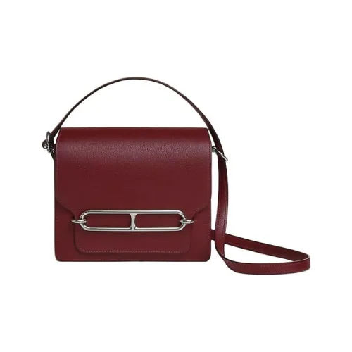 HERMES Roulis Evercolor Телячья кожа Свиной нос Сумка Сумка через плечо Мини Женские 55 Руж H HERMES Красный