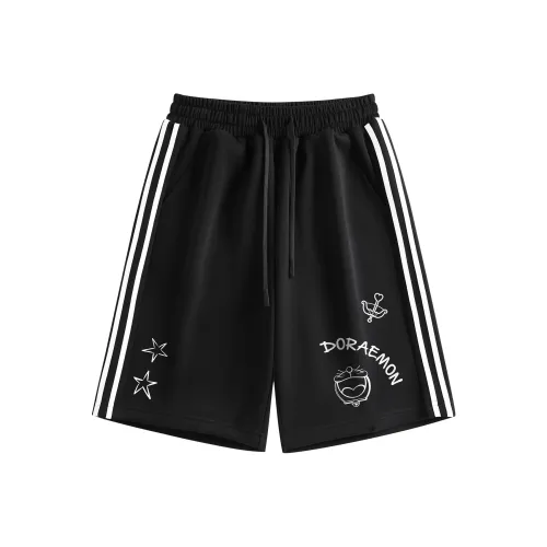 DoraemonA Повседневные шорты унисекс активный черный и белый