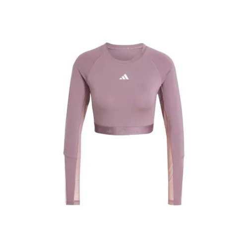 Adidas AEROREADY Реглан с короткими рукавами T-рубашка Женская Тень Инжир