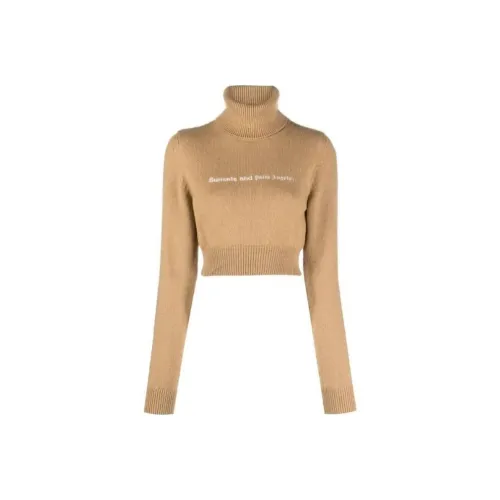 PALM ANGELS Женские свитеры цвета верблюжьего коричневого