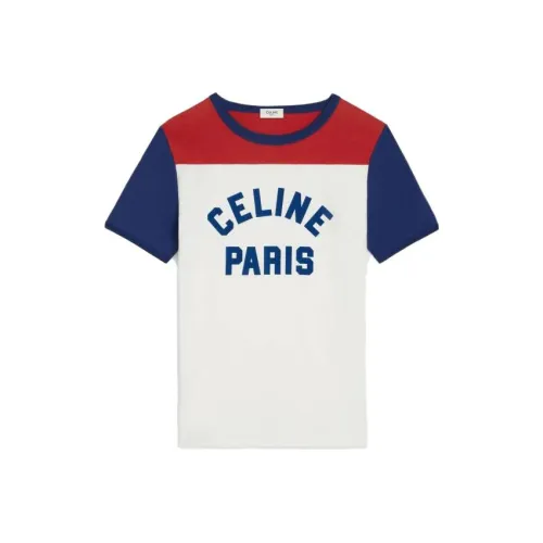 CELINE Стандартная футболка Женская Белая