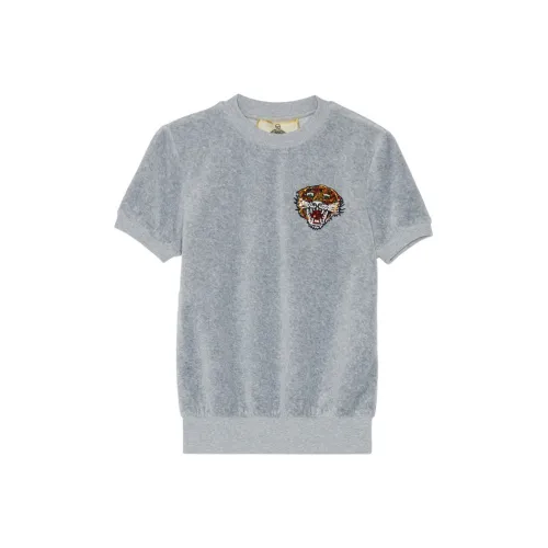 Ed Hardy Прямой крой T-рубашка Женская Без рисунка Чистый Серый