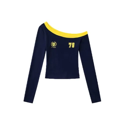 POPO.INFO Темно-синие женские футболки