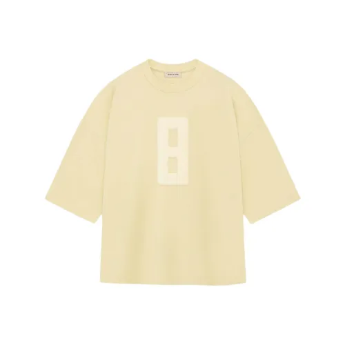 Fear Of God SS24 Season 8 Collection Вышитая версия 8 Milano Tee T-рубашка Женская Лимонный Кремовый