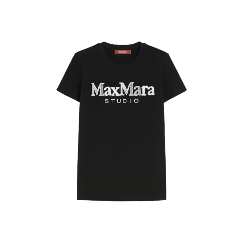 MaxMara Studio Стандартная T-рубашка Женская Черная