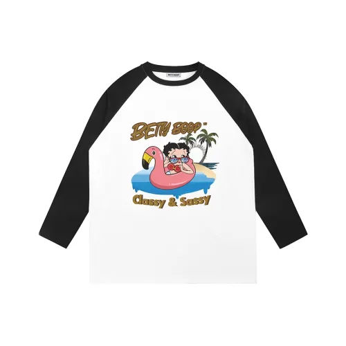 Betty Boop T-рубашка Женская Белая Черная