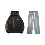 Set (Black Top + Vintage Blue Jeans)  
Комплект (Черный топ + Винтажные синие джинсы)