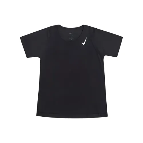 Nike Обычная Беговая Т-Рубашка Женская Черная