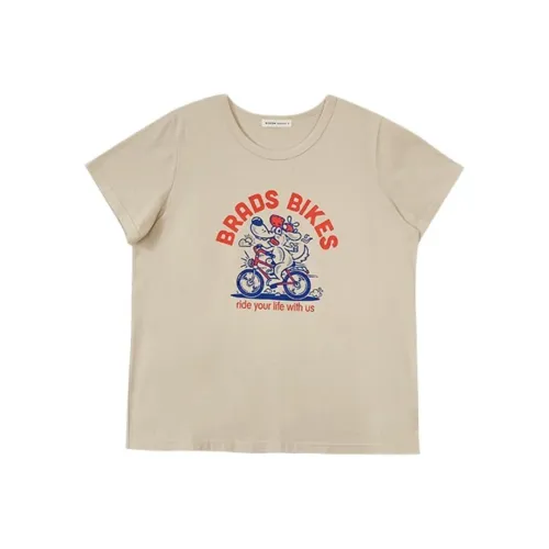 WUPODAMANVZHUANG T-рубашка Женская Молочно-чайный