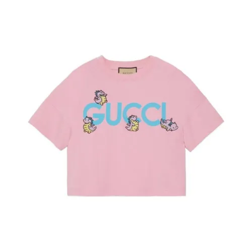 GUCCI SS24 Рукав с оборванным плечом T-рубашка Женская