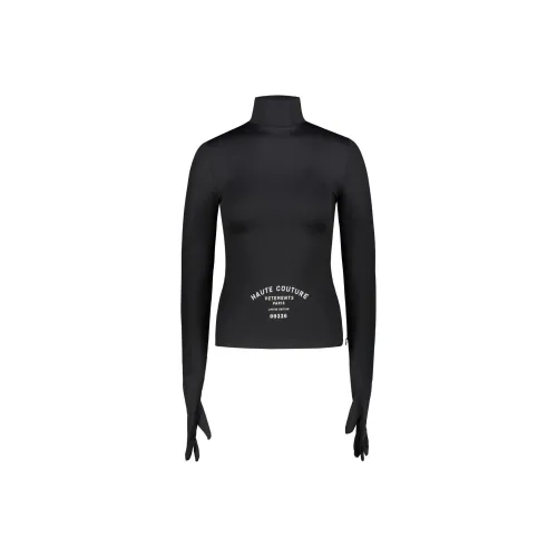 Vetements Черные Женские Футболки