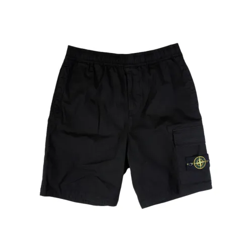 STONE ISLAND Черные Мужские Повседневные Шорты