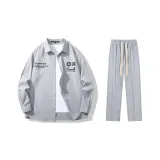 Комплект (Серый топ + Серые повседневные штаны)