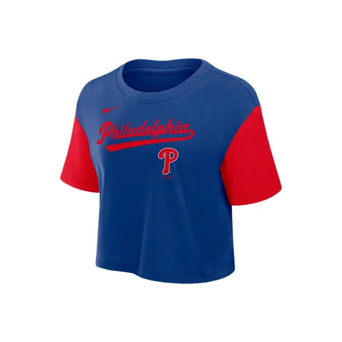 nike x MLB Dri-Fit Philadelphia Phillies T-Shirt Женская Морской Синий