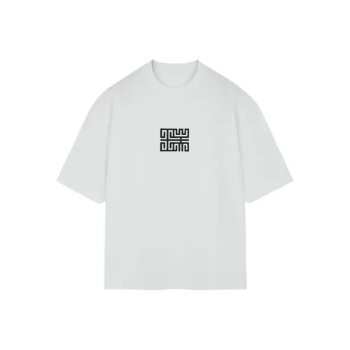 Корейский стиль рукав с оборванным плечом футболка унисекс