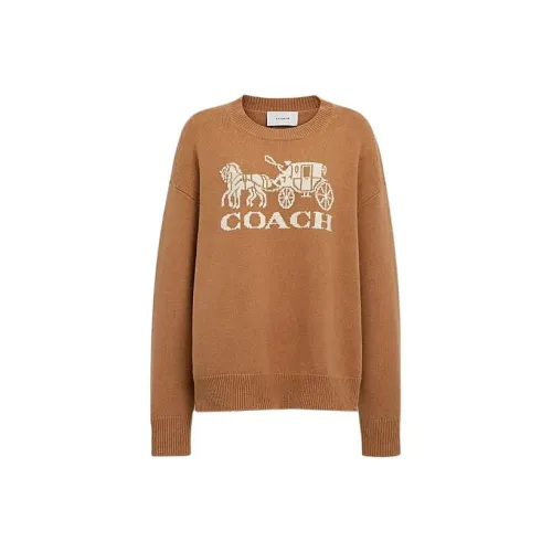 COACH SS24 Свитер Женские CAMEL