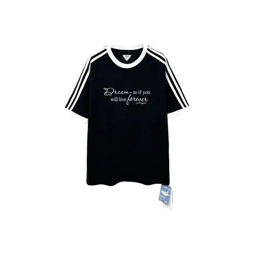 ZUOLANGGENU T-рубашка Женская T35501 Черно-белые полосы