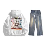 Set (White Top + Nostalgic Blue Jeans)  
Комплект (Белый Топ + Ностальгические Синие Джинсы)