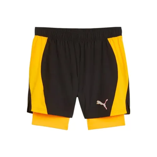 PUMA RUN VELOCITY ULTRAWEAVE Спортивные шорты Мужские Черные Желтые