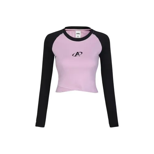 Guuka Hero Реглан-рукав Т-рубашка Женская Фиолетовая