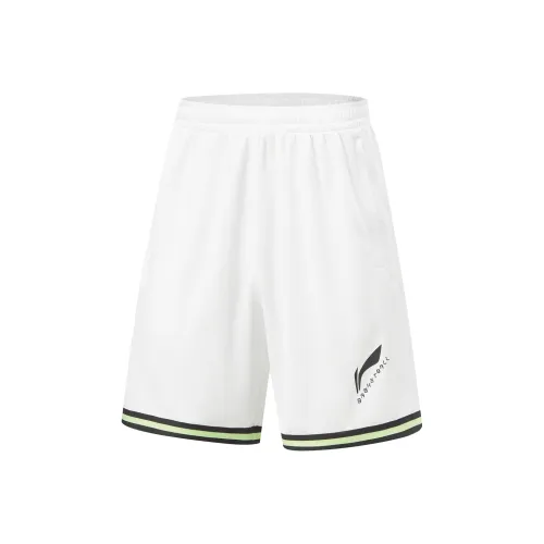 LINING CBA Collection Стандартный Белый Мужские Спортивные Шорты