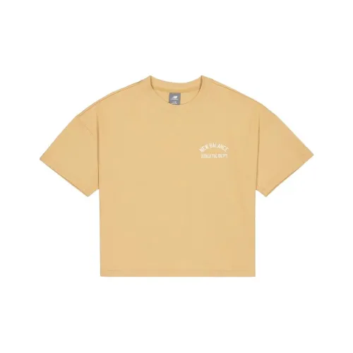 New Balance совместная линия NBX Sportswear Greatest Hits Рукав с оборванным плечом T-рубашка Женская Желтая