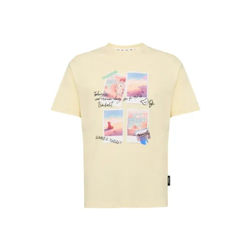 TSMLXLT T-рубашка Женская Светло-кремовая Желтая