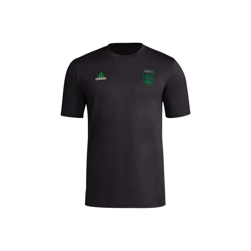 Adidas Austin FC Короткий рукав Предматчевая футболка T-рубашка Мужская Черная