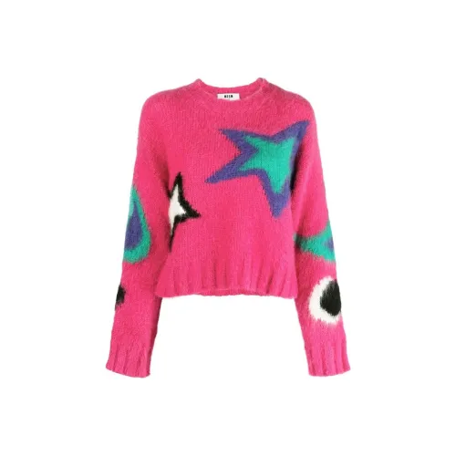 MSGM Фуксия Женские Свитеры