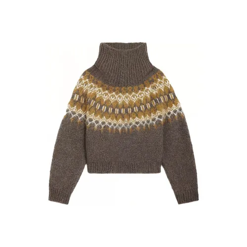 CELINE FW21 Свитер Женский Коричневый