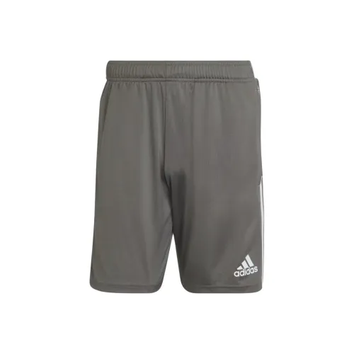 Adidas Tiro Тренировочные Шорты Футбол Низ Мужской Серый Команда 4 Белый