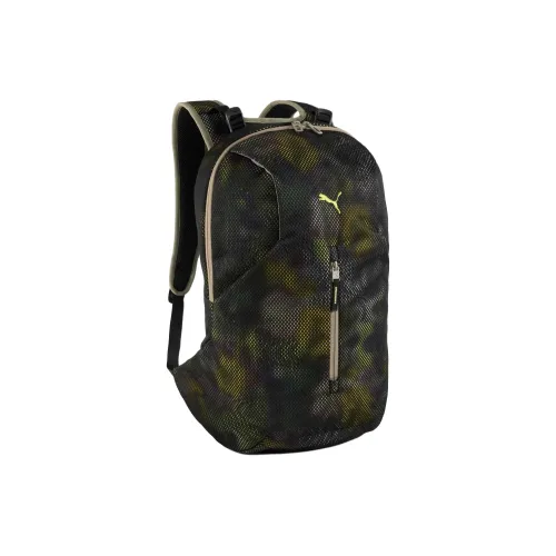 PUMA PUMATECHHoops X Полиэстер Рюкзак Большой Унисекс Черный Зеленый