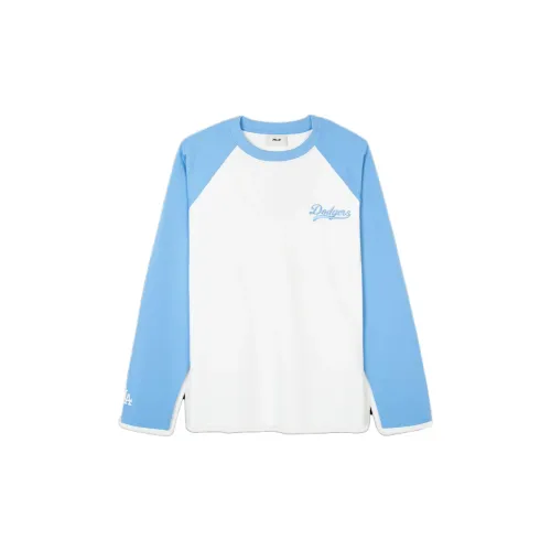 Mlb Base Logo SS24 Рукав реглан T-рубашка Женская Светло-синяя