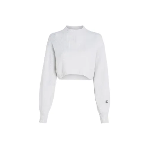 CALVIN KLEIN Свитер Европейская версия Женские Айвори