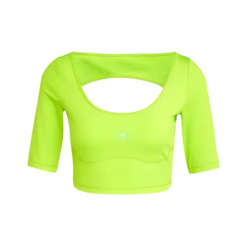 Adidas x Stella McCartney Co titled Series CROP TOP Женские Зеленый Желтый