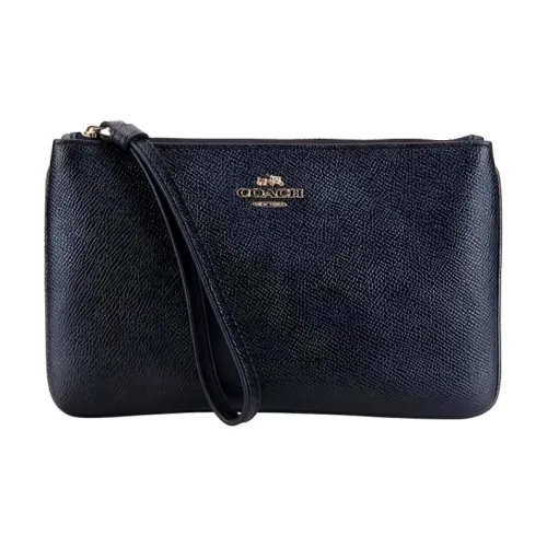 COACH Кожа Кошелек Клатч Женский Черный