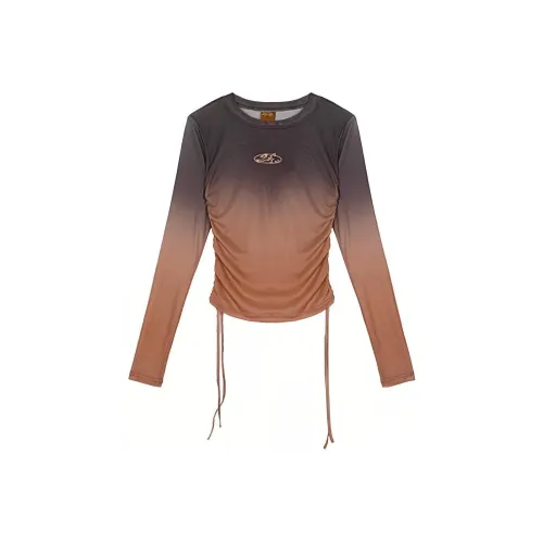 BEERBRO Коричневый Апельсин Женские Короткие Топы