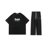 Черная рубашка с короткими рукавами + черные штаны