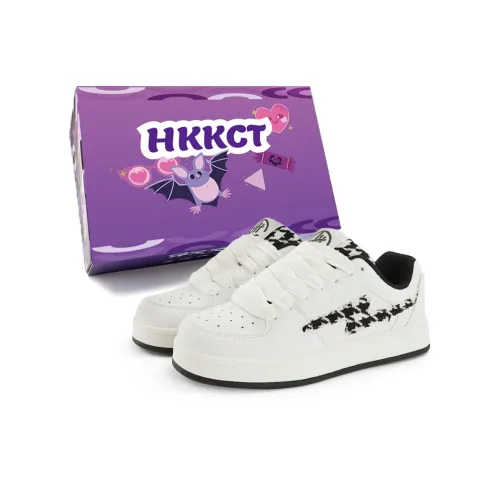 HKKCT Легкие Дышащие Увеличение Высоты Низкие Кроссовки для Скейтбординга Унисекс Гусиная Лапка Белый Черный