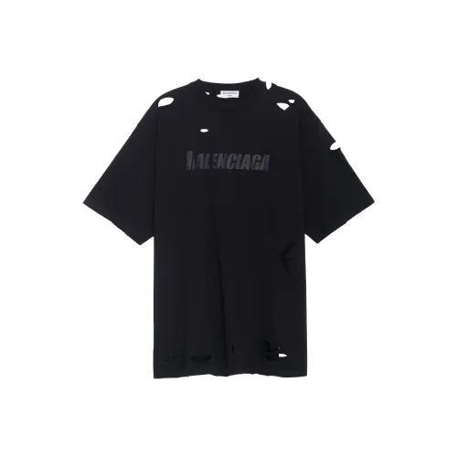 Balenciaga T-рубашка женская черная стандартная форма