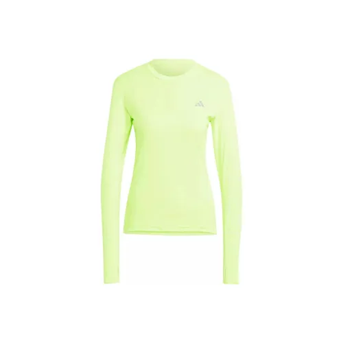 Adidas RUN IT LS T Рубашка Женская Ярко-Зеленая