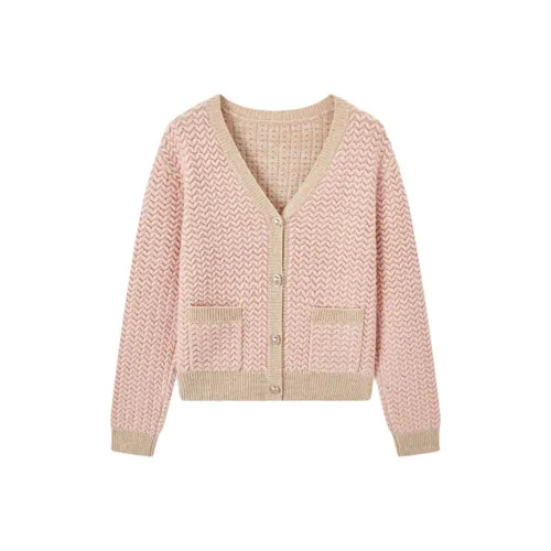 EICHITOO Свитер Женский Розовый Пэчворк