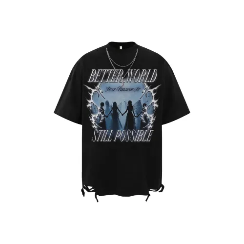 BEAR UNION Рукав с оборванным плечом T-рубашка Унисекс