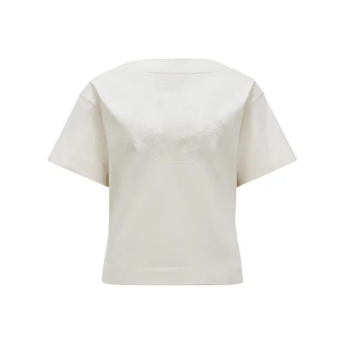 MONCLER Рукав с оборванным плечом T-рубашка Женская Белая
