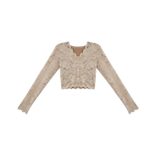 Sheep design Кружево Топ Женские Короткие топы