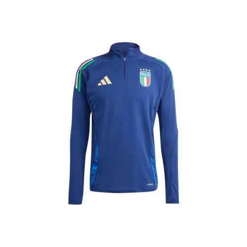 Adidas Italy Tiro 24 Competition Training Top Soccer Jersey Men's Dark Blue Adidas Italy Tiro 24 Competition Training Топ Футбол Джерси Мужской Темно-синий