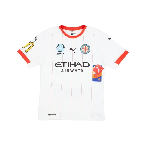 PUMA 2020 21 Melbourne City Игрок Третий Выпуск Рубашка Футбол Джерси Унисекс Белый