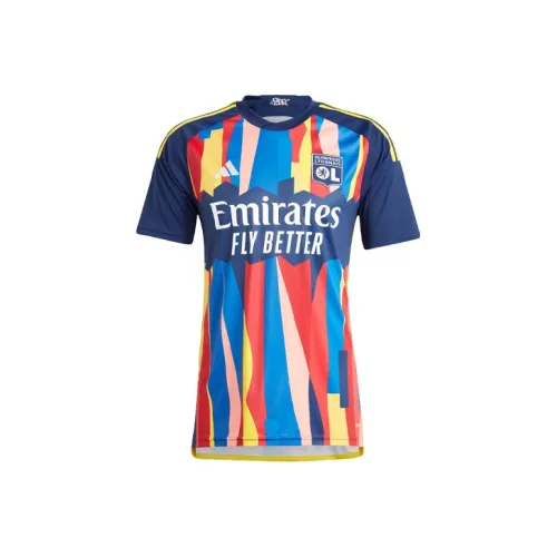 Adidas Olympique Lyonnais 23 24 Третье Футболка Футболка Мужская Темно-синяя