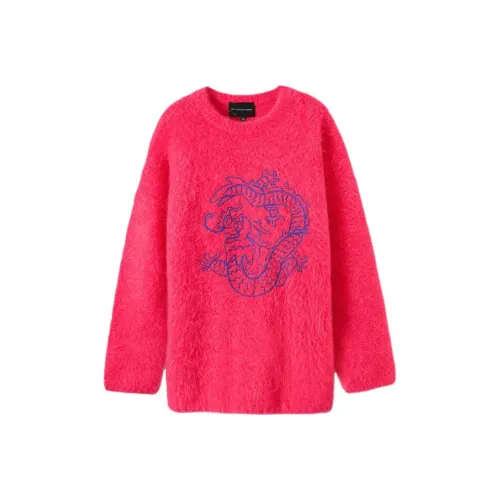 MINNANHUI Свитер Женский Розовый Красный