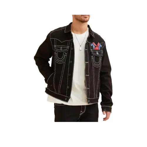 TRUE RELIGION Denim Куртка Мужская Черная